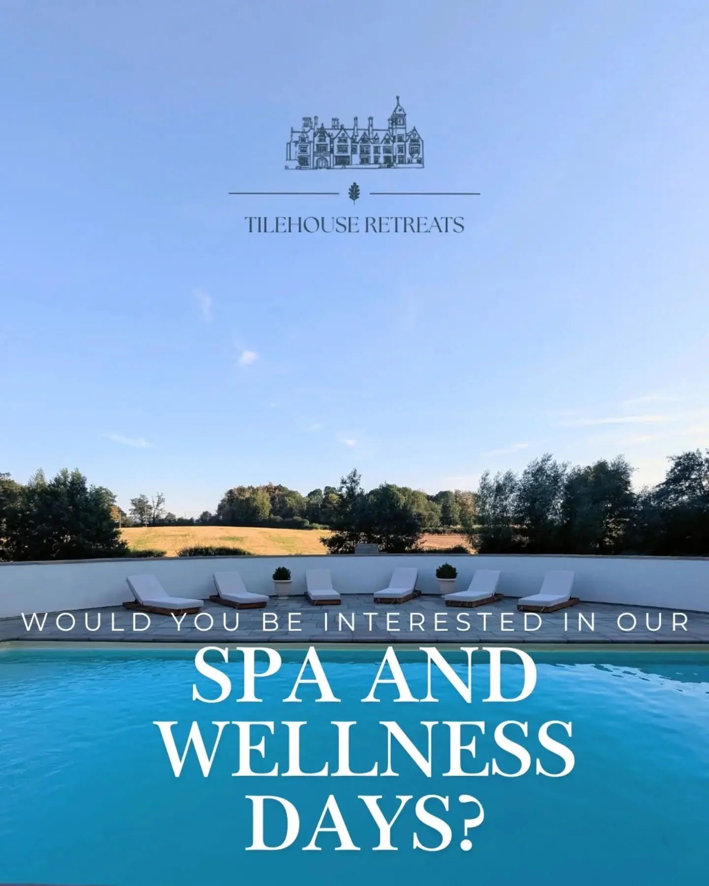 ✨ Would you be interested in our Spa &amp; Wellness Days?✨

We&rsquo;re just about to complete our gorgeous new outdoor spa area here at Tilehouse Retreats, and we can&rsquo;t wait to share it with you.

A beautiful space to slow down, switch off and