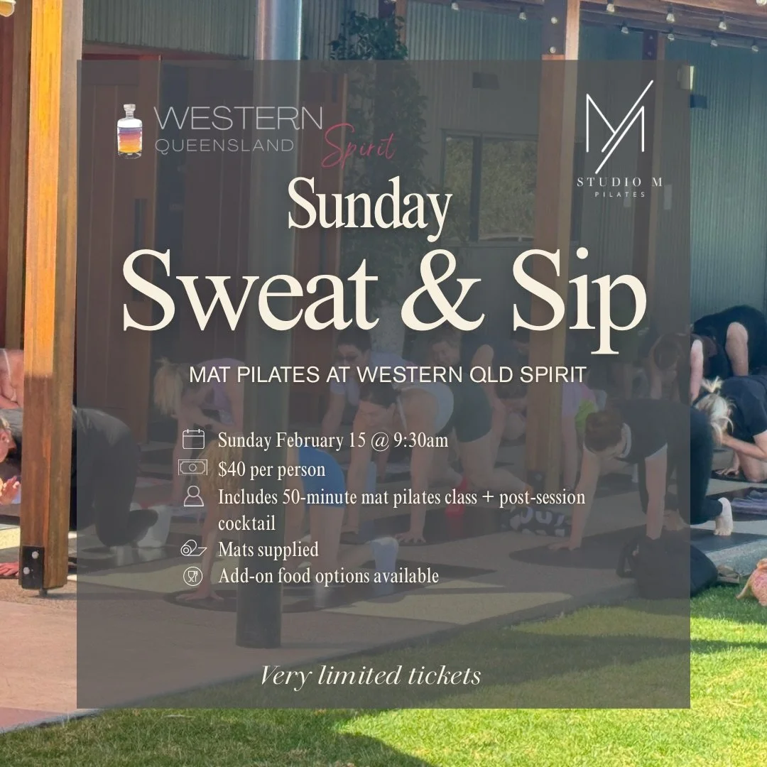 Sunday Sweat &amp; Sip is back for 2026!

You asked, we delivered &mdash; it&rsquo;s time to move, sweat, sip, and catch up again!

📅 Sunday, February 15th
⏰ 9:30am start (doors open 9:15am)
📍 Western QLD Spirit Cellar Door, Roma

Here&rsquo;s what