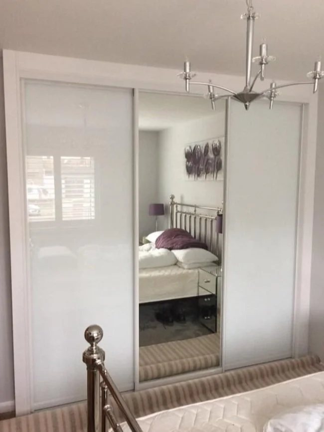White Gloss “Cathedral” sliding wardrobe.jpg