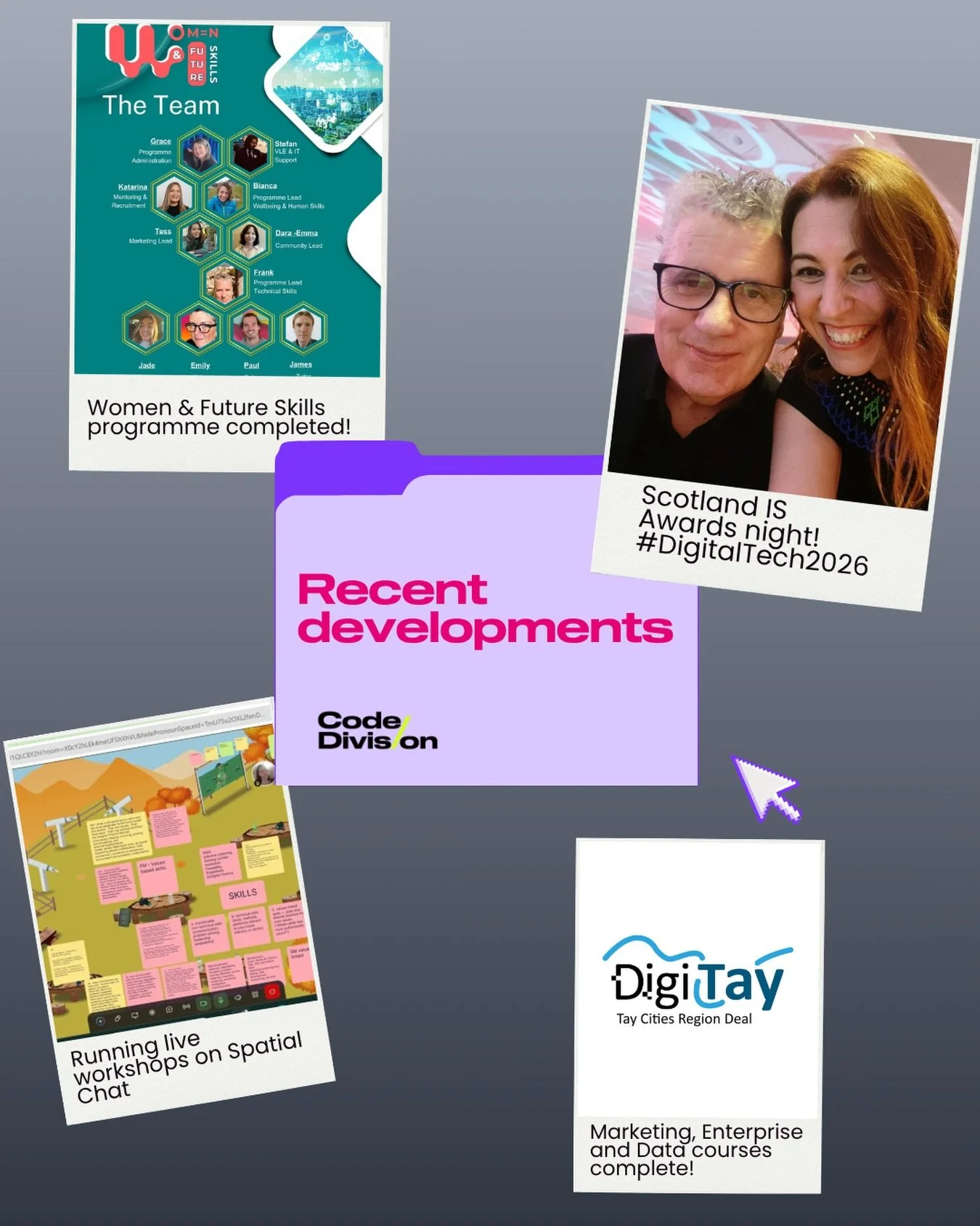 We&rsquo;ve been a little quiet on socials lately - so we thought we&rsquo;d look back on some highlights of the past few months!

🏆 Celebrating at the ScotlandIS Awards night with frank duffy and Bianca Peel. We were nominated!

💻 Our Future Skill