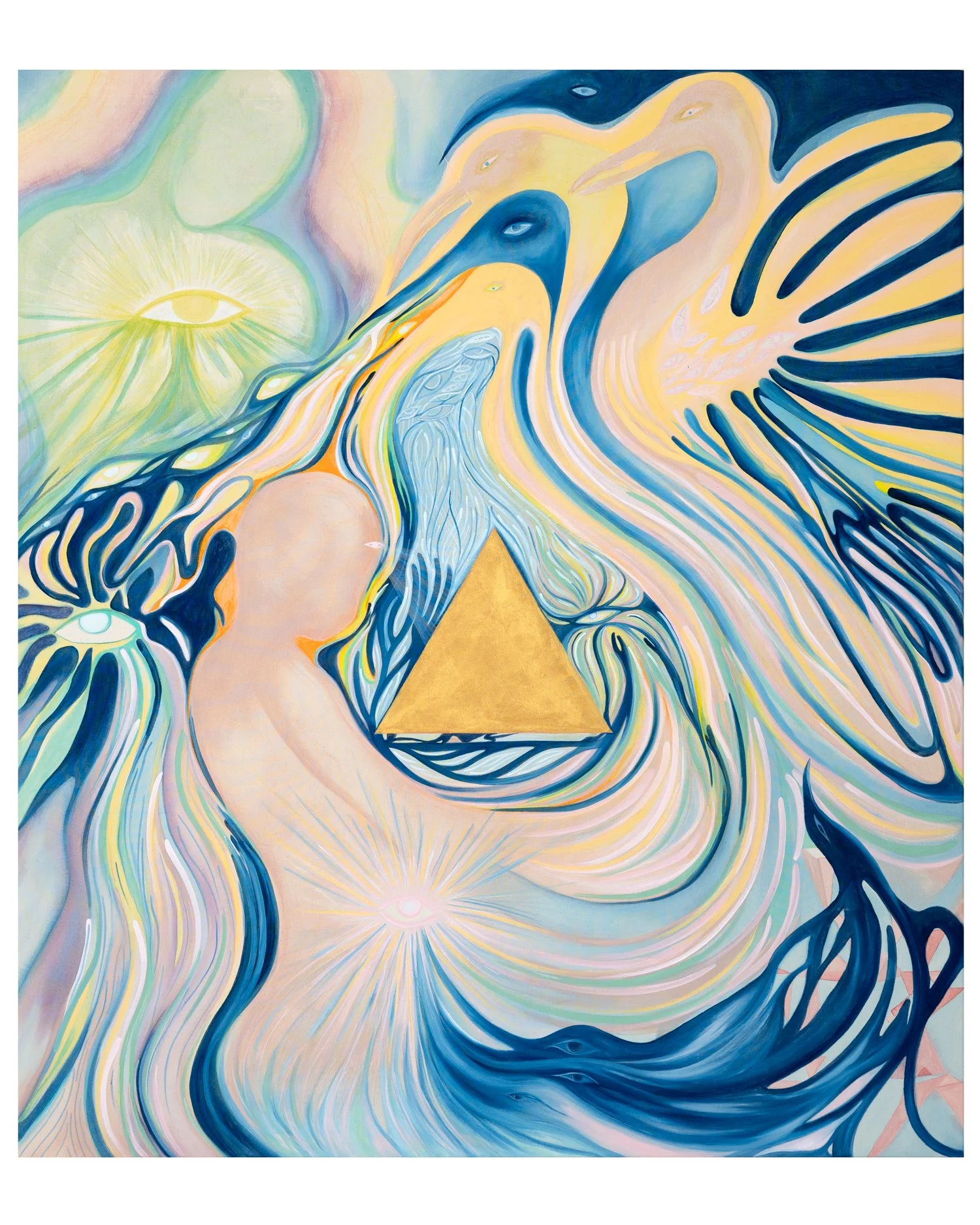 "The True Seeker",
natural pigment & coloured pencils on canvas,
120x140cm, 2025