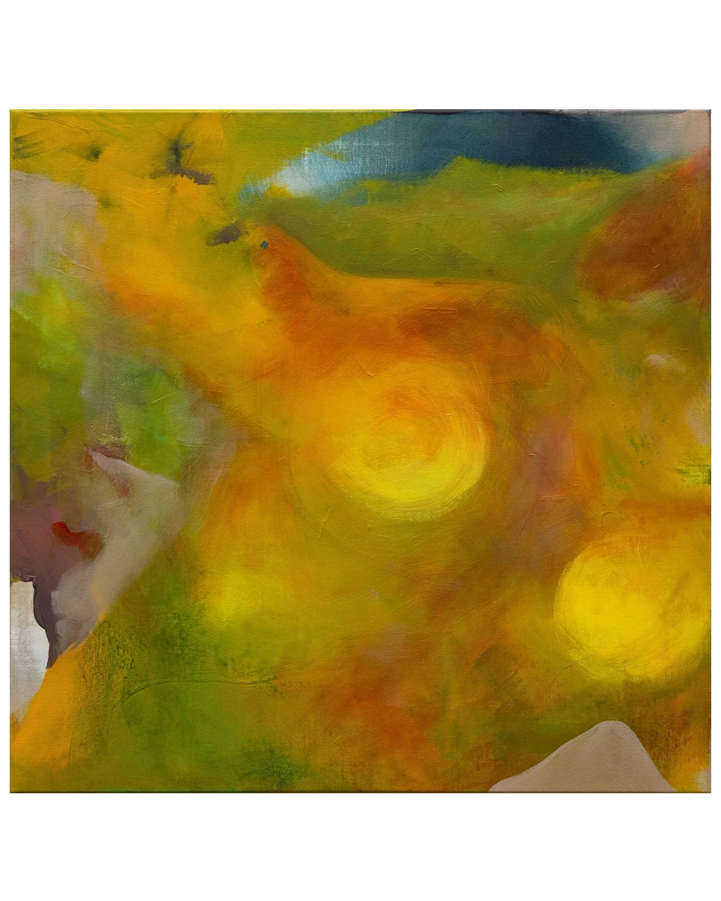 "Early Mtherhood", 70cm x 70cm x 2cm, acryl, raw pigment, bee wax on canvas, 2022