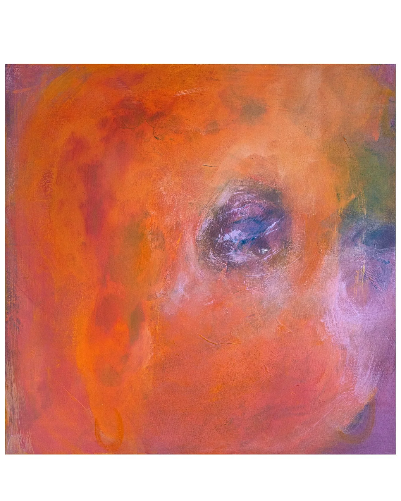 "Sleepless", 70cm x 70cm x 2cm, acryl, raw pigment, bee wax on canvas, 2022