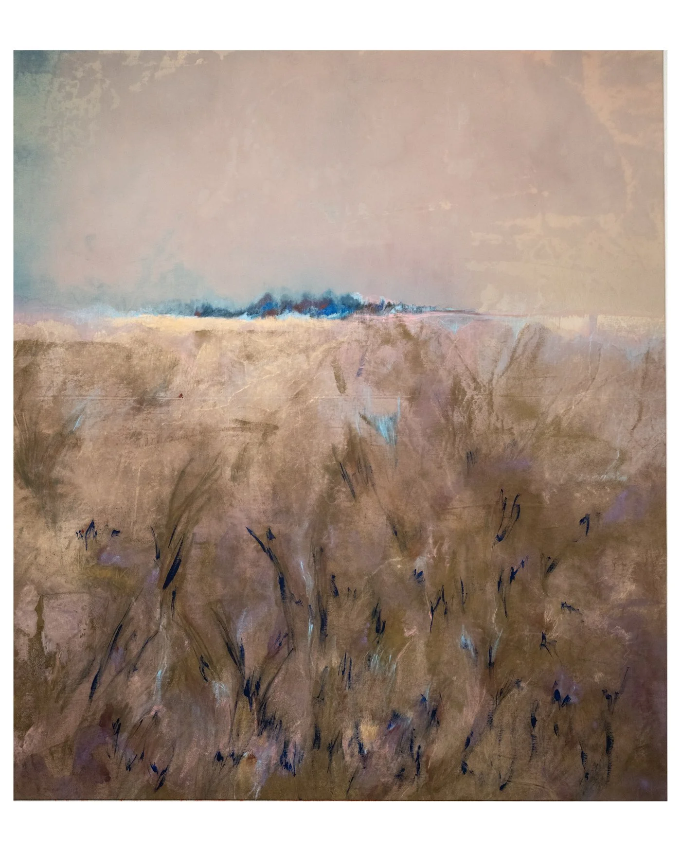 "Tommorow's Land", raw pigment, walnut ink, dye on unprimed canvas, 120cm x 140cm, 2023