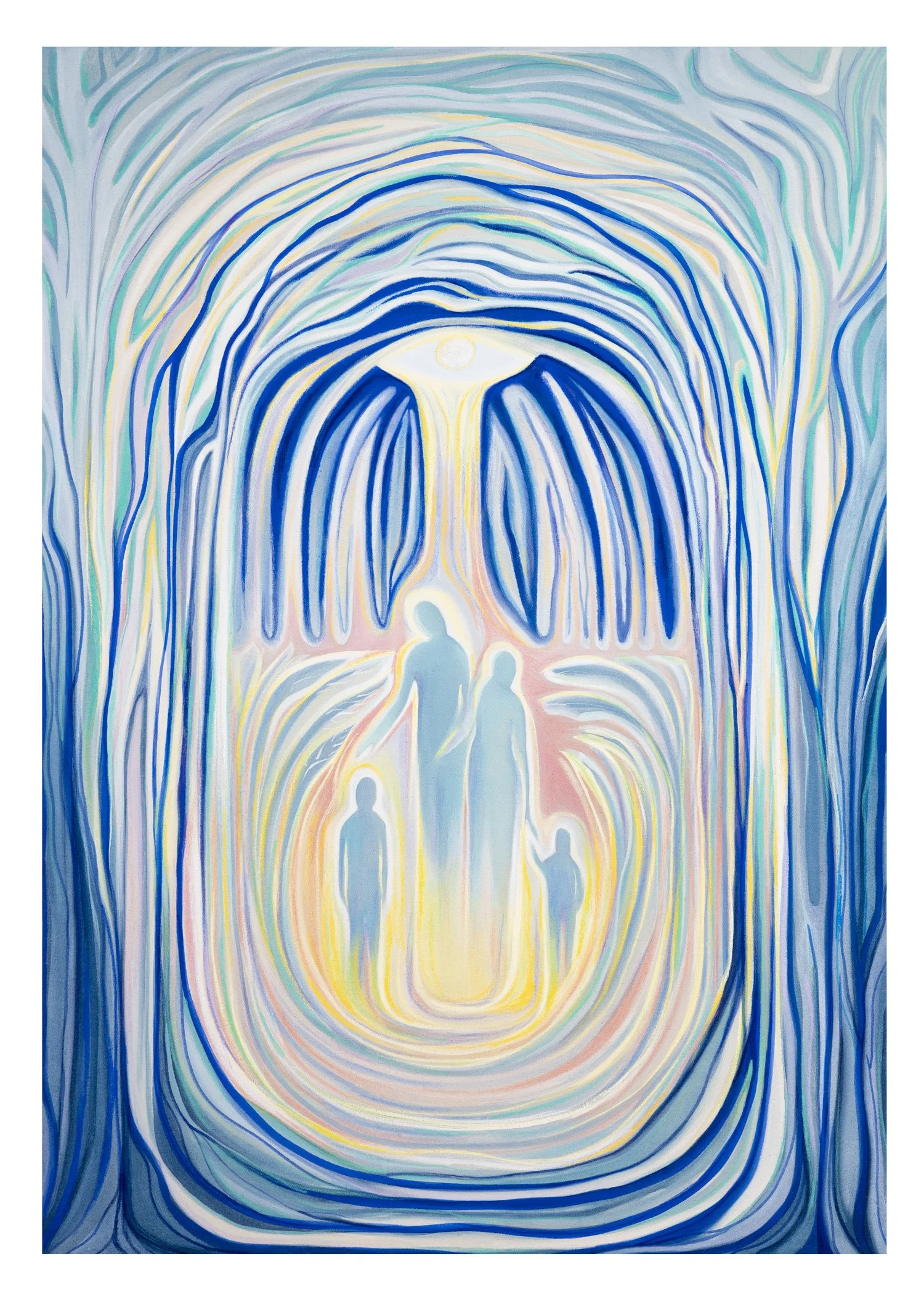 "Catedral",
natural pigment & coloured pencils on canvas, 70x100cm, 2026