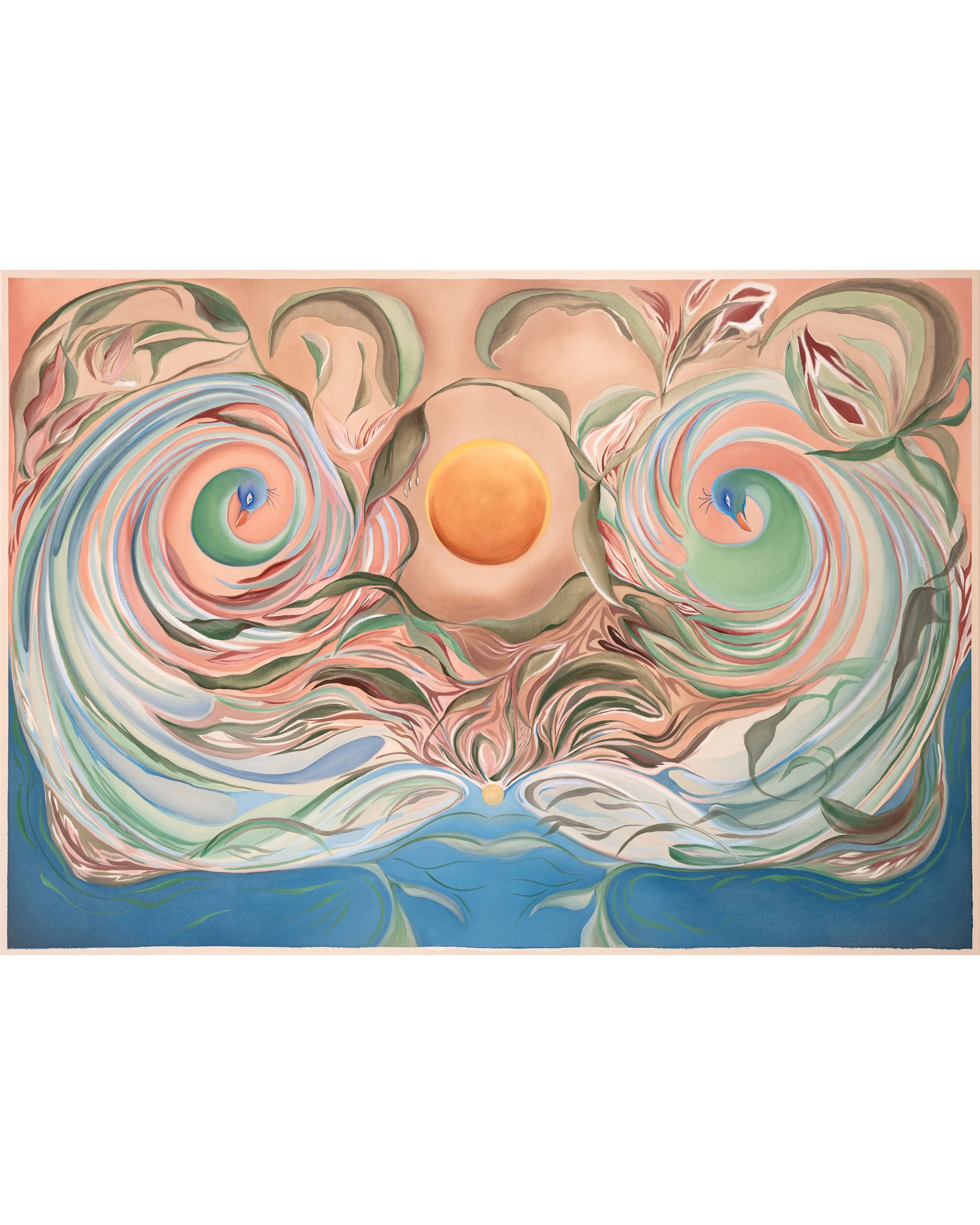 "Cinnamon Island", natural pigment, oil on canvas, 160x200cm, 2026