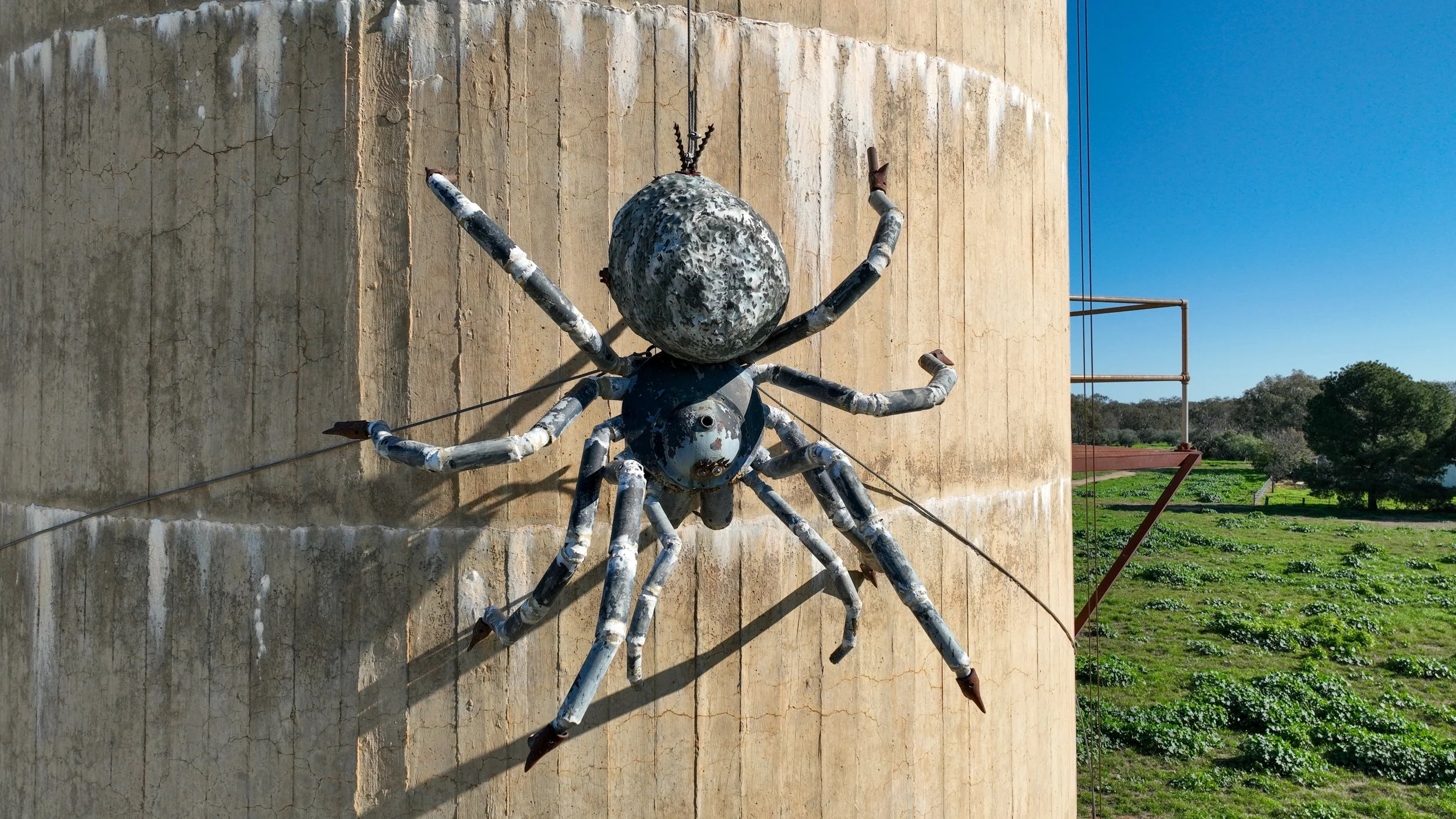 Silo art Urana Victoria drone aerial imagery