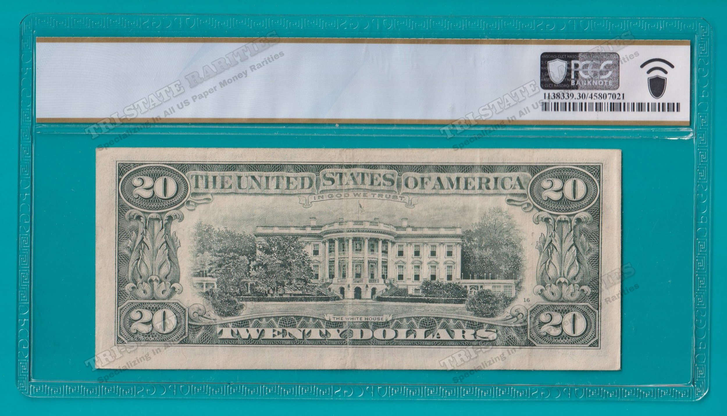 STK_ 18 - 1993 $20 FRN SF Small Head Solid 7s PCGS VF30 - BACK watermarked.jpg