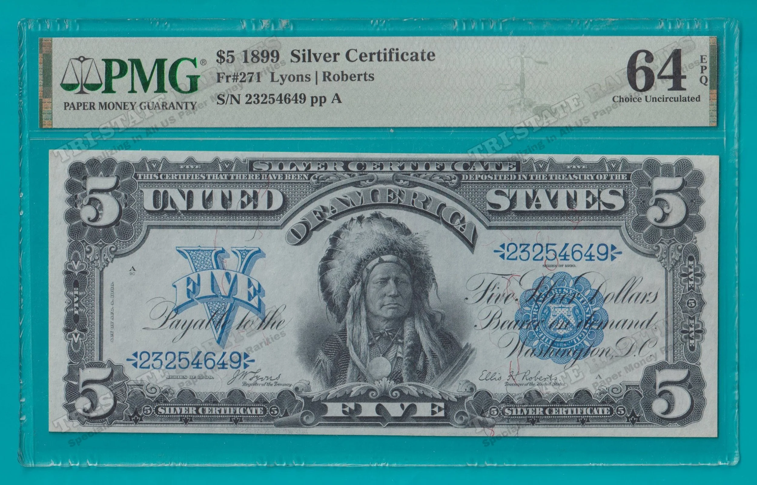 STK_ 43 - 1899 $1 SC CHIEF - PMG CU64EPQ - FRONT watermarked.jpg