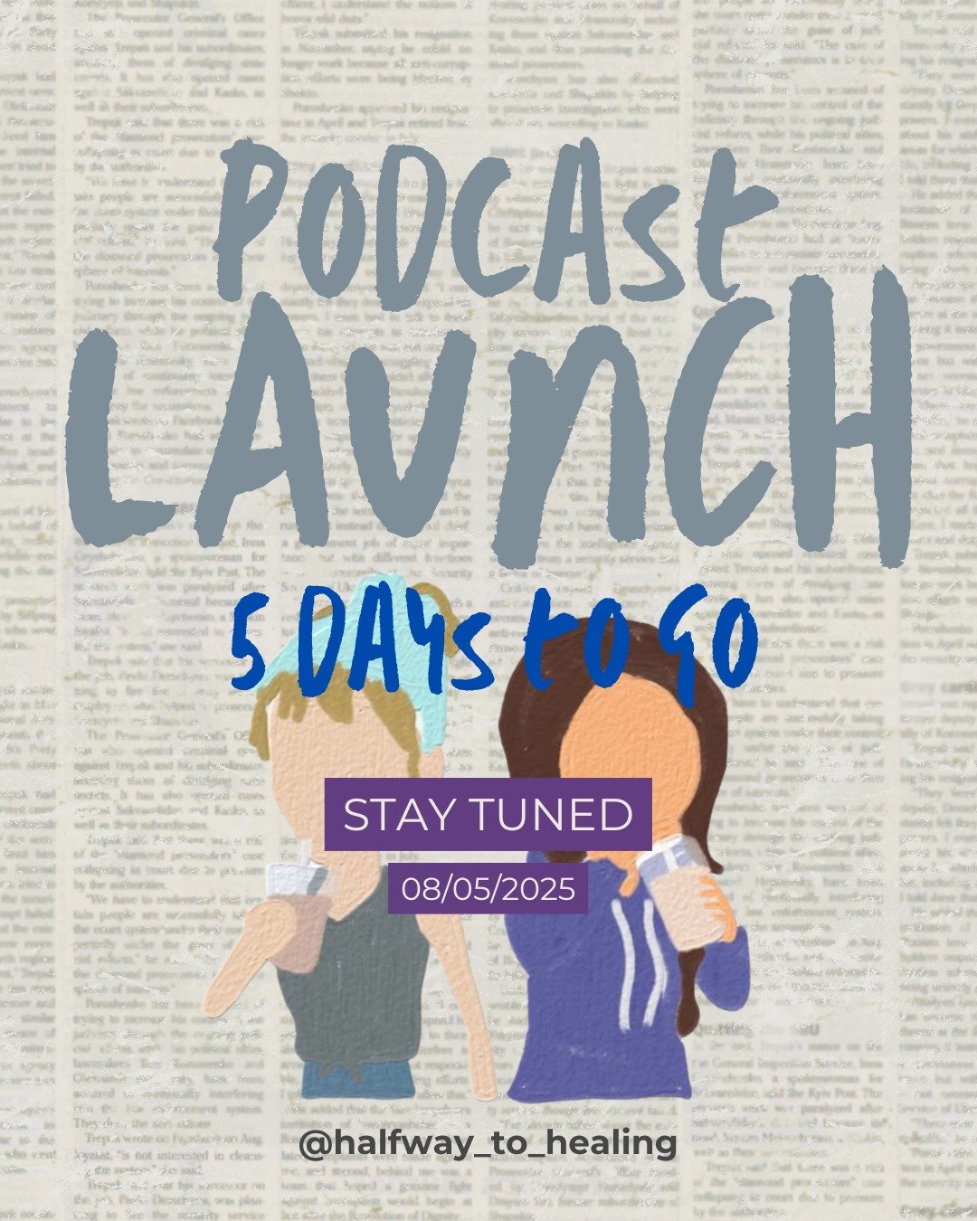 ⏳ 5 days to go!
In just five sleeps, the first episode of Halfway to Healing will be live 🎙️
We're talking raw stories, real symptoms, honest conversations — all from a lived experience lens.
This isn’t your typical health chat. It&rsq