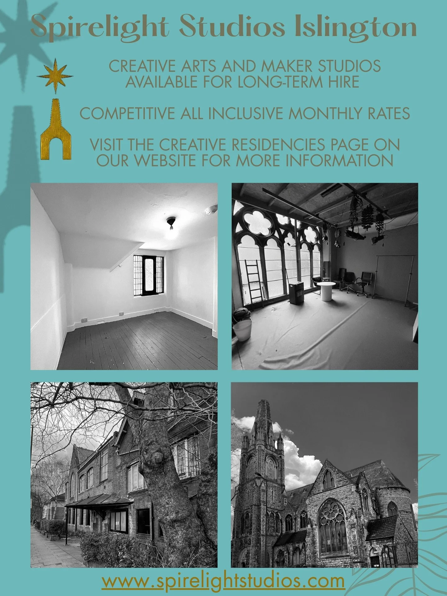 ✨ Spirelight Studios has a limited number of artist &amp; maker studios available for long-term hire.

✔️ Inspirational spaces 
✔️ Competitive all-inclusive monthly rates 
✔️ A supportive creative community

Find all the details on our website, or dr