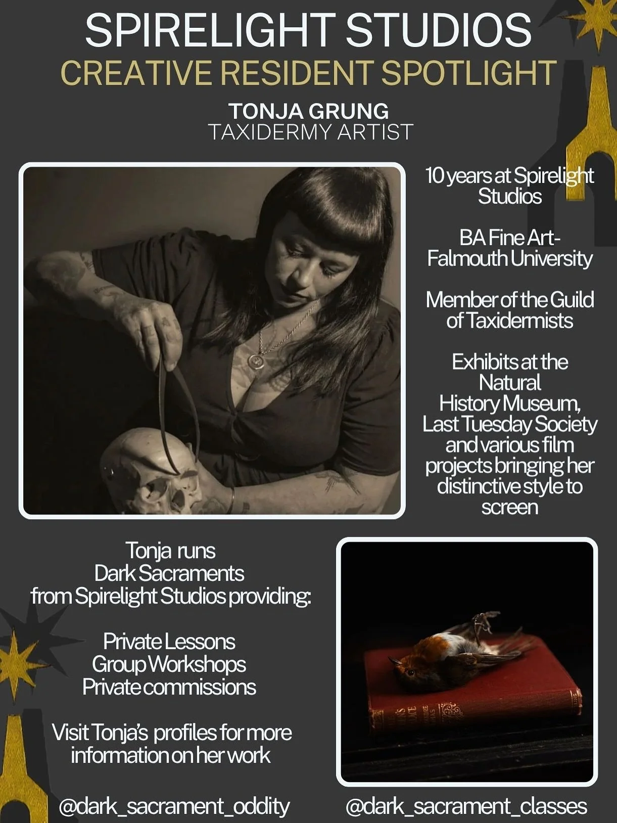 Drawing from the macabre beauty of the Victorian past, Tonja Grung&rsquo;s creations blend traditional taxidermy with symbolism and mysticism &mdash; transforming each piece into a quiet study of preservation and rebirth.

For over a decade, Tonja ha