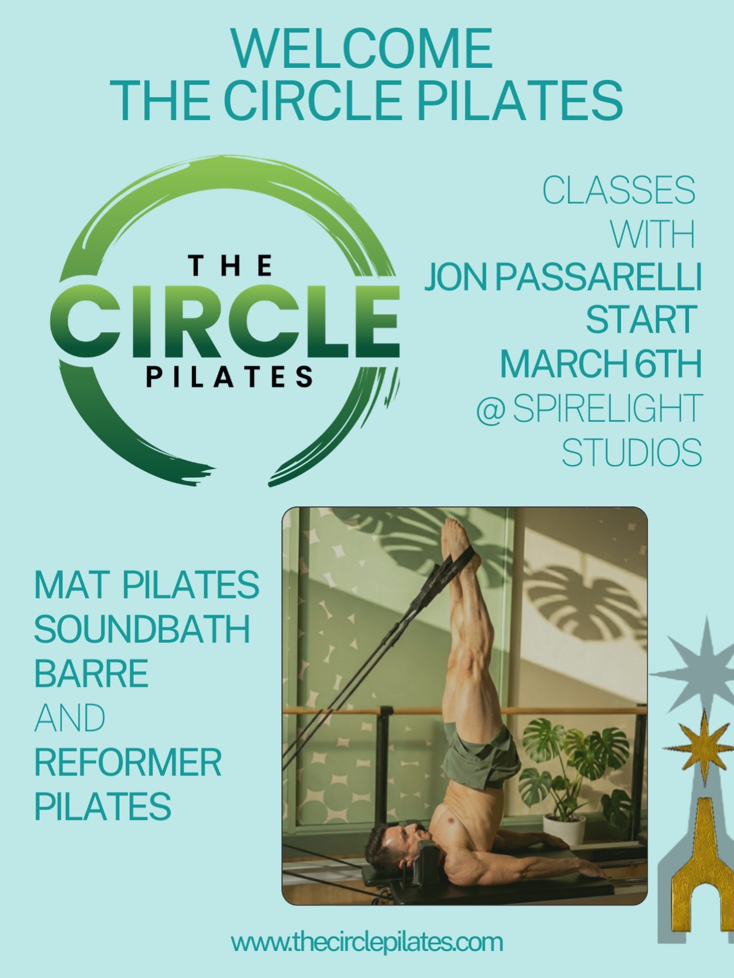 @thecirclepilates is coming to @spirelightstudios .

From March 6th, @jonpassarelli brings his dynamic, precise and thoughtfully structured Pilates to our Islington studios &ndash; with classes designed to build strength, flexibility and better movem