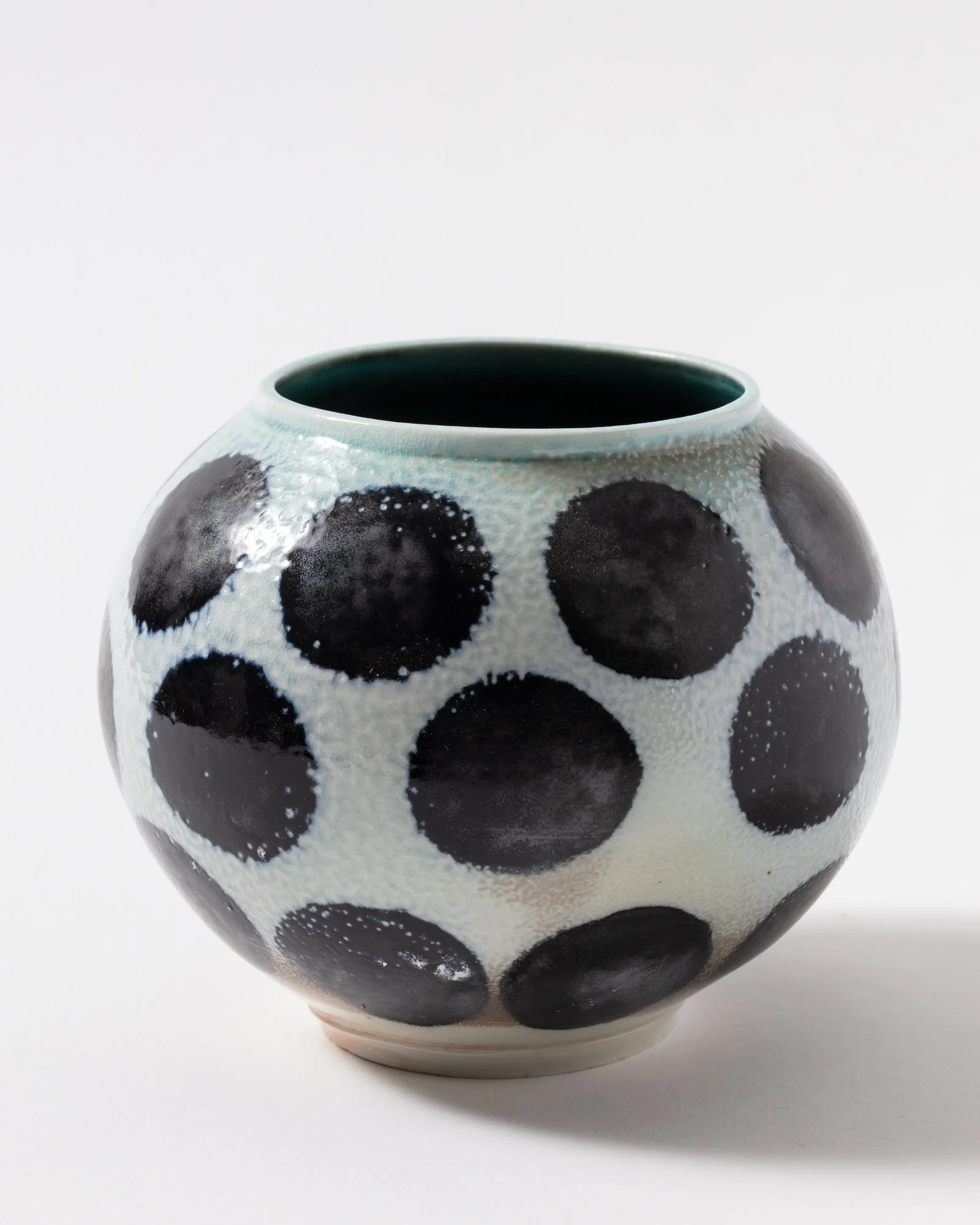 Soda Fired, Porcelain, Round Vase $95