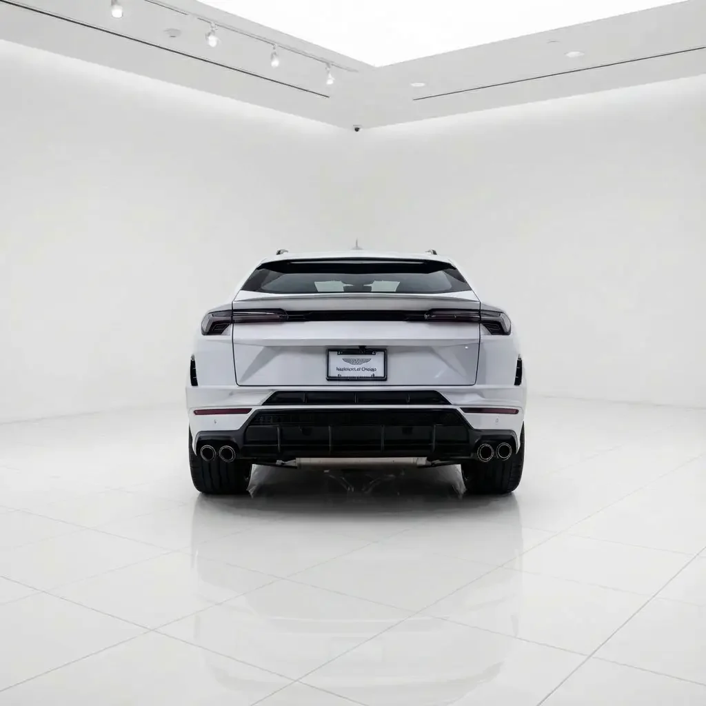 white urus rear showroom.webp