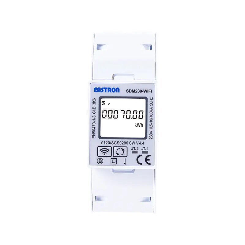 Eastron SDM230-WIFI ( Single Phase 100A Digital Display Wifi Operated Din Rail Meter )