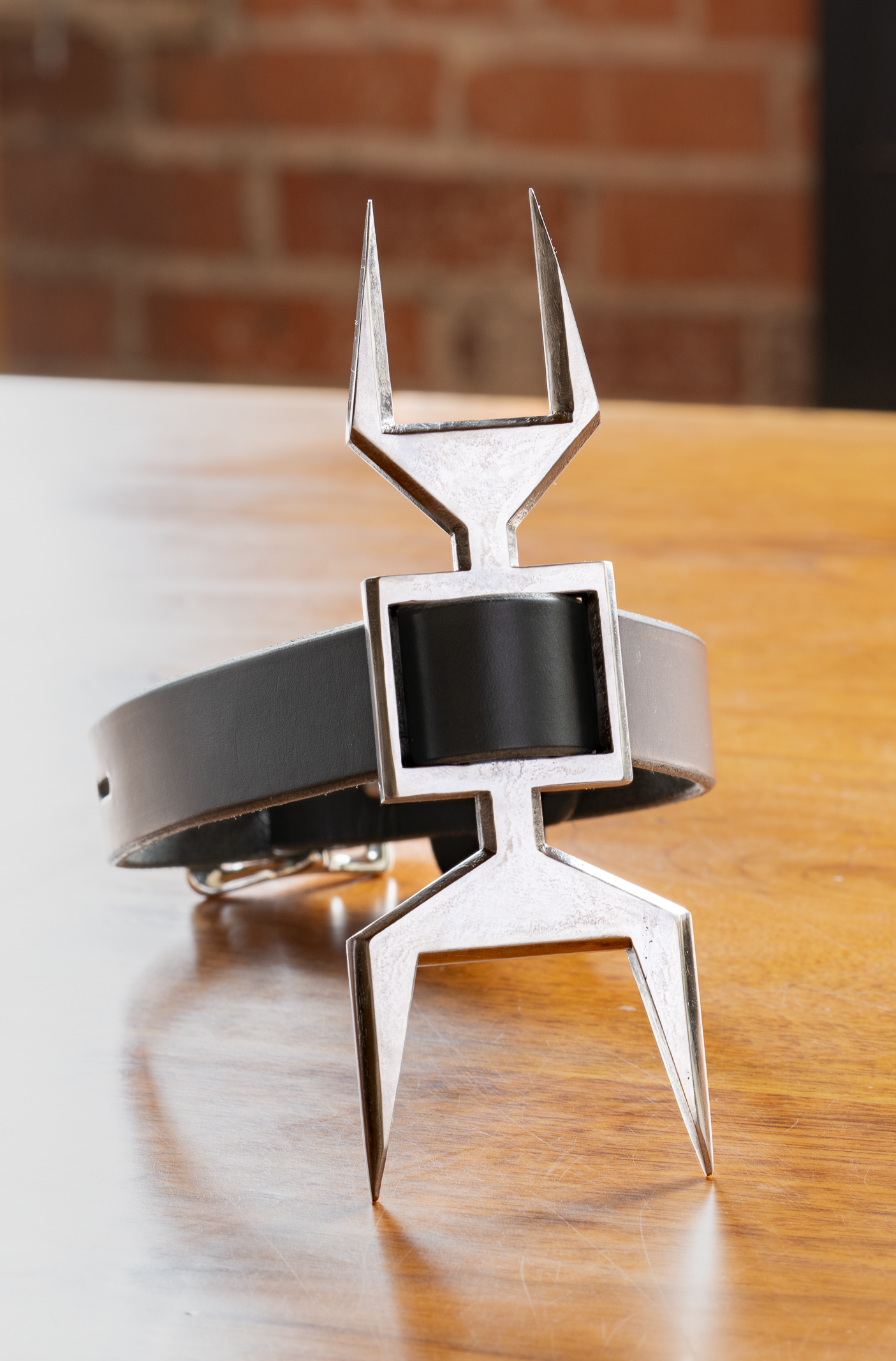 Stainless-Steel Heretic's Fork and Leather Collar