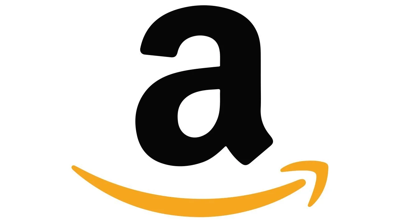 Logotipo de Amazon con una letra 'a' en negro y una sonrisa amarilla debajo