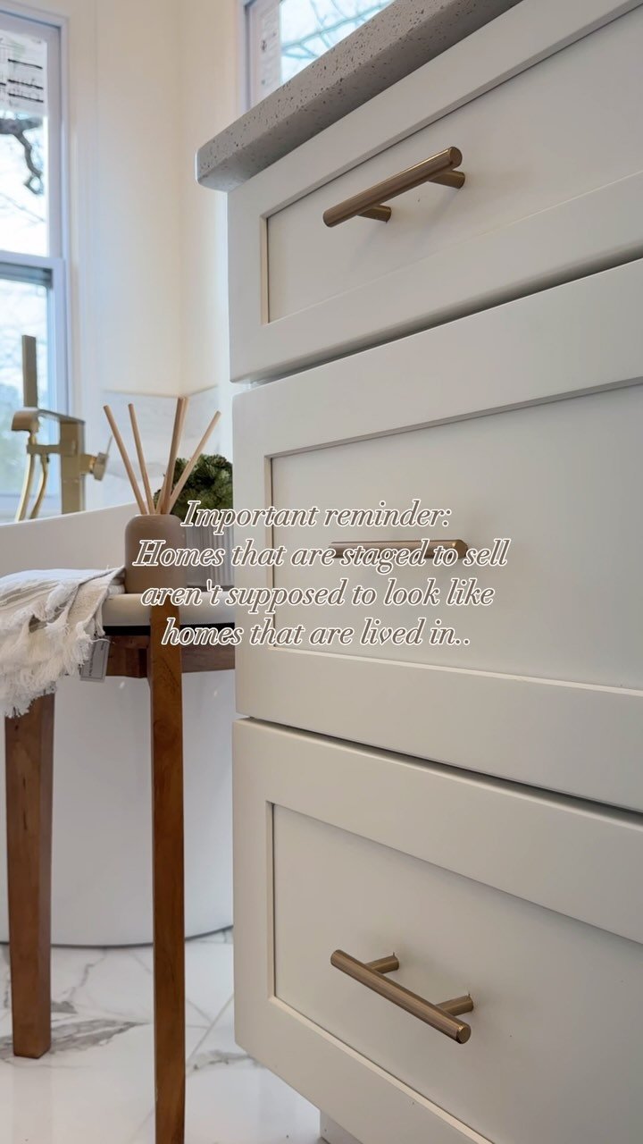 Perfection is never the goal with your home. If you strive for that, you’re going to rob yourself of enjoying it. But.. when it comes to staging a home.. perfection is always our goal.
Comment “Staging” for more information on how