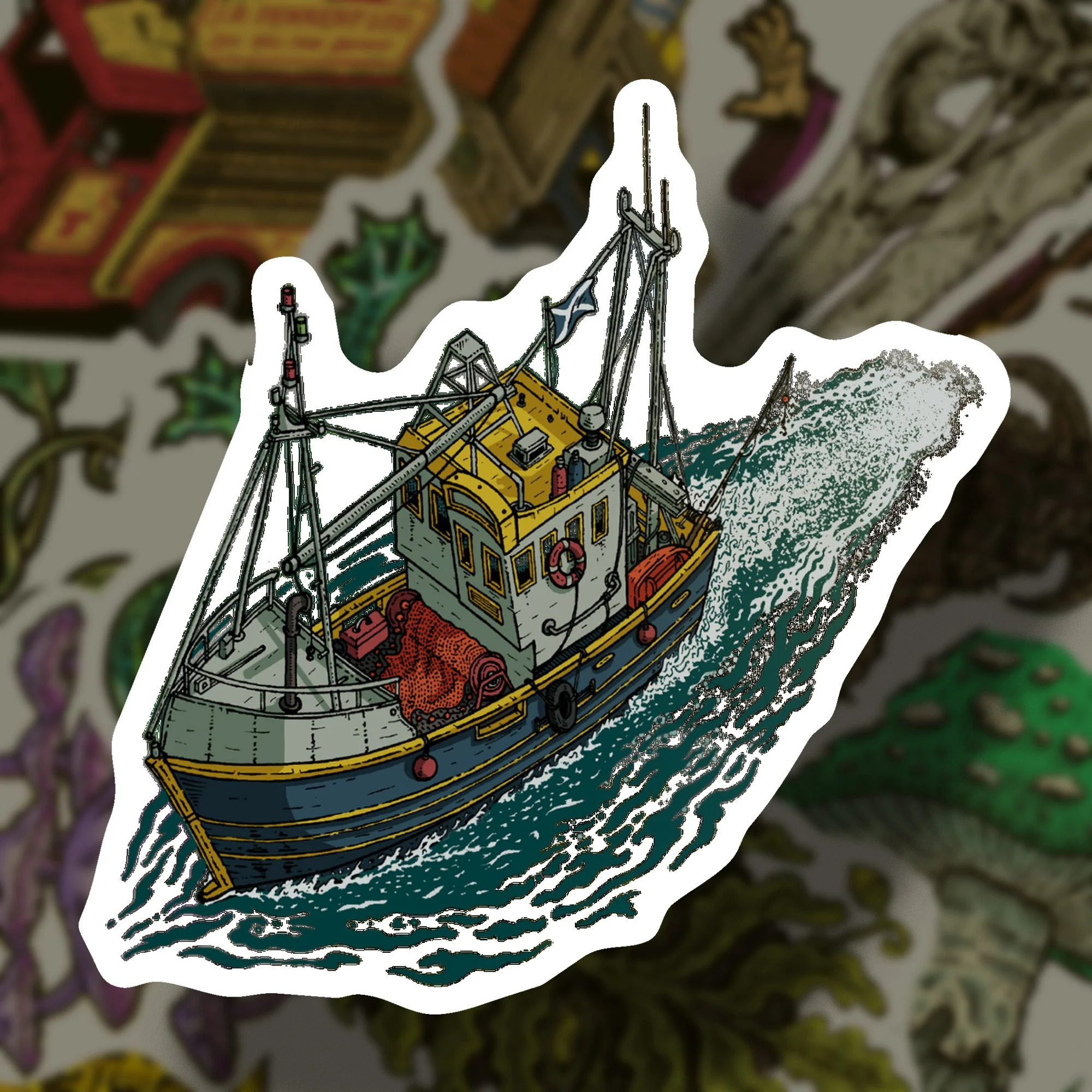 Scottish Fishing Boat Sticker