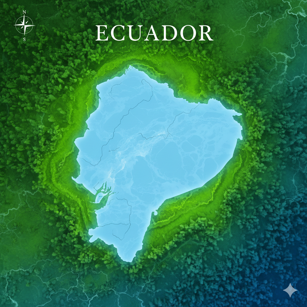 MAPA DE CUENCAS HIDROGRÁFICAS EN ECUADOR 2012