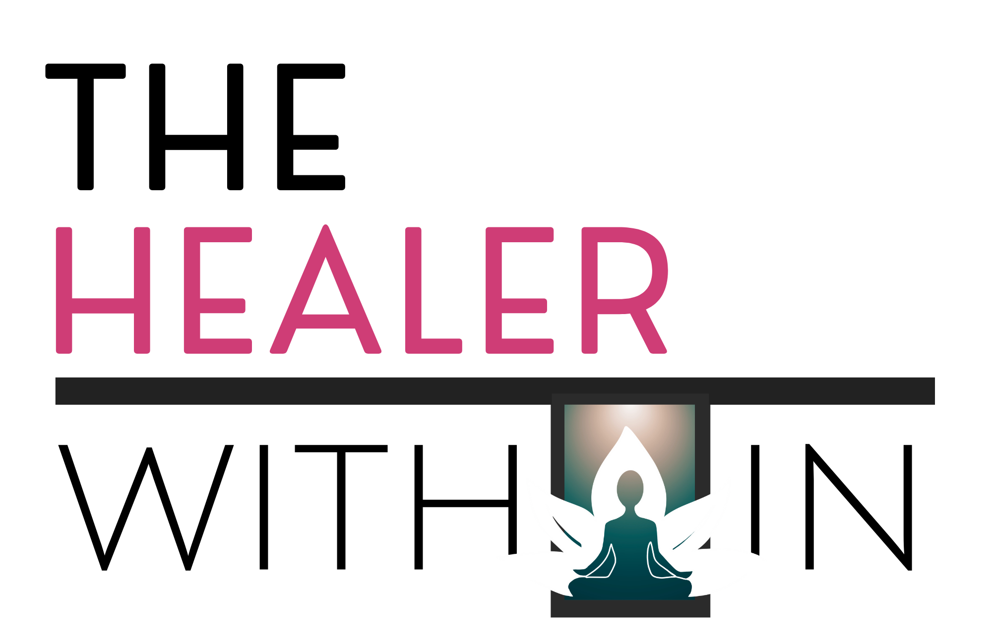 The logo for 'The Healer WITHIN' a 3-phase private consultation process with Registered Herbalist Gina Kearney, rooted in herbal medicine, flower essence therapy, intuitive guidance, and earth-based practices.