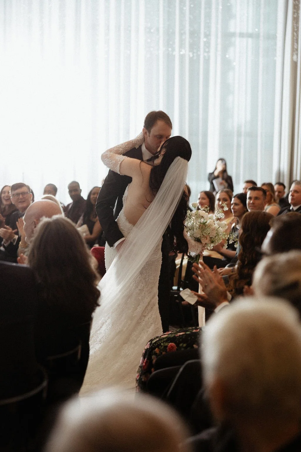 ceremony wedding kiss