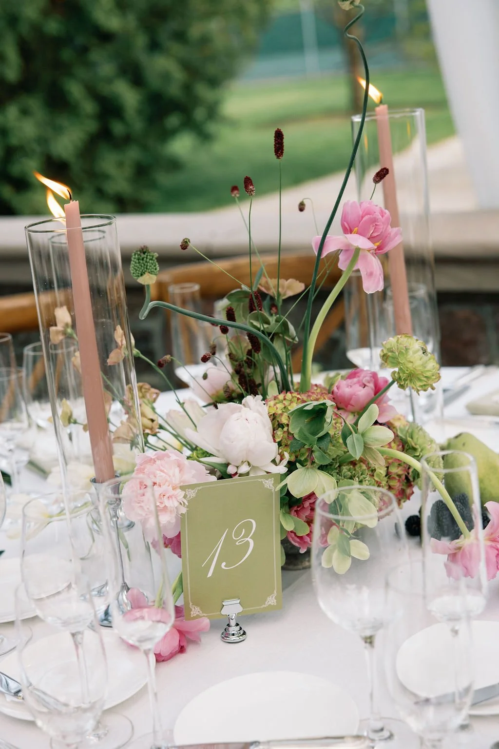 pink and green wedding inspo