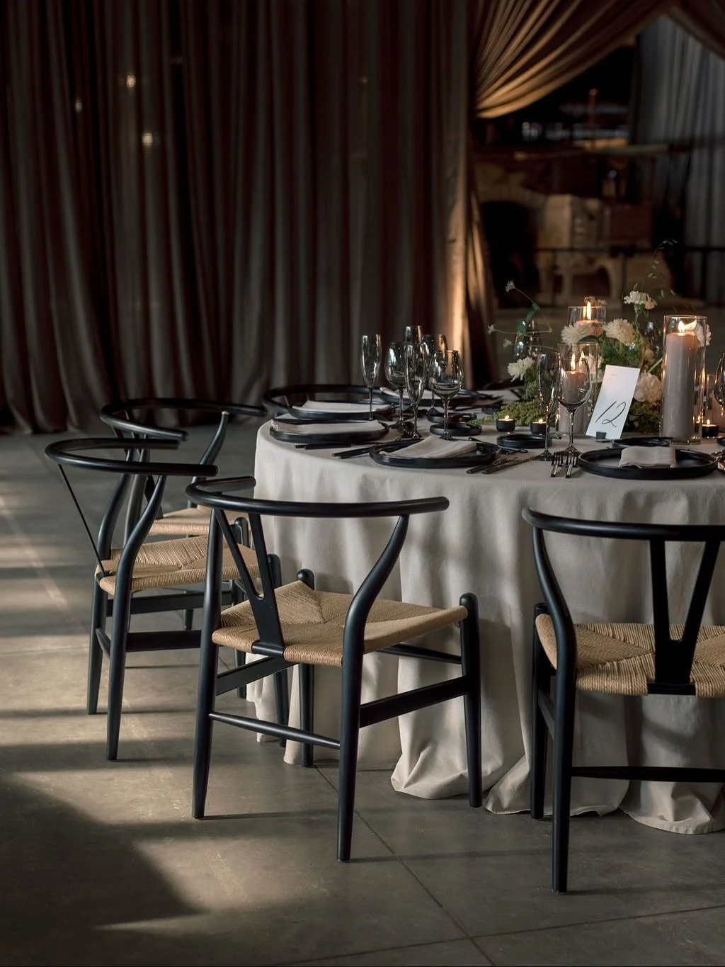 Moody and mossy for the lovely S &amp; J 

Planning and design @clementandcoevents 
Photos @innayas 
Florist @fablefloraldesign 
Decor @element_event_solutions @divinefurniturerental 
Catering @fooddudes 
Venue @evergreen_brick_works 
Stationery @roy