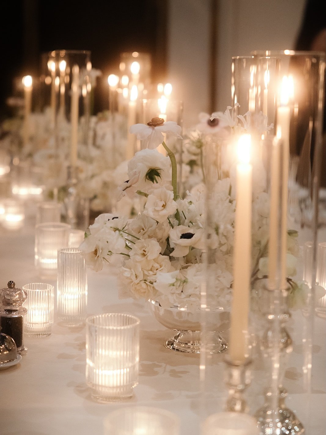 Anemone by candlelight 

Planning and design @clementandcoevents 
Photos @chriscopelandweddings 
Florist @joeybutta 
Table decor @simplybeautifuldecor 
Venue @elora_mill 

#eloramillwedding #antibride #stylishwedding&nbsp;#wedding&nbsp;#weddingday&nb