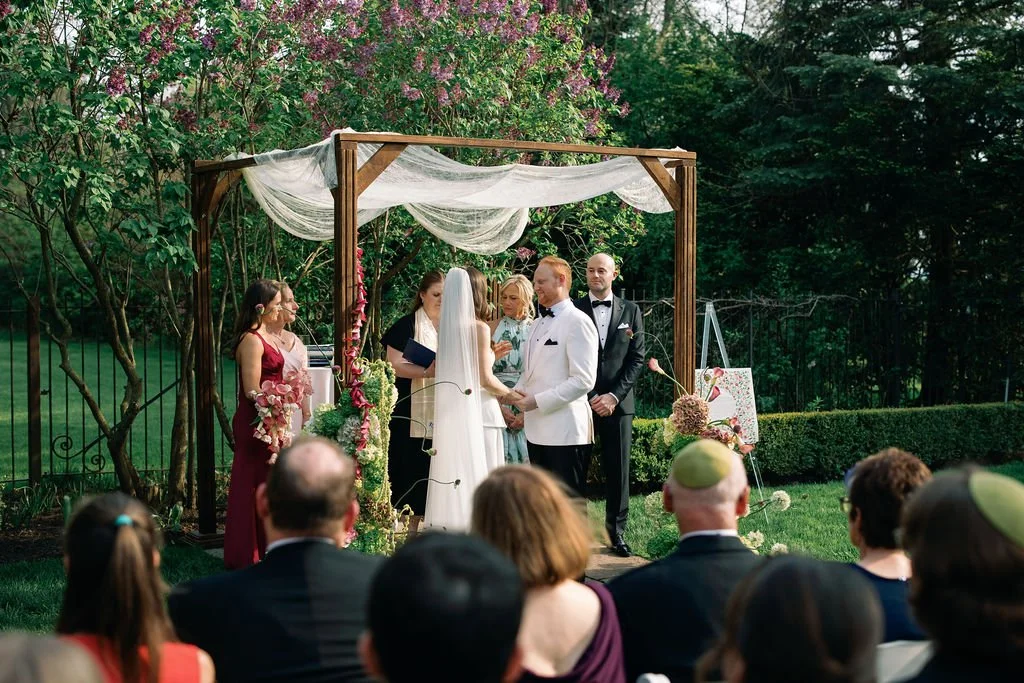 chuppah with lace