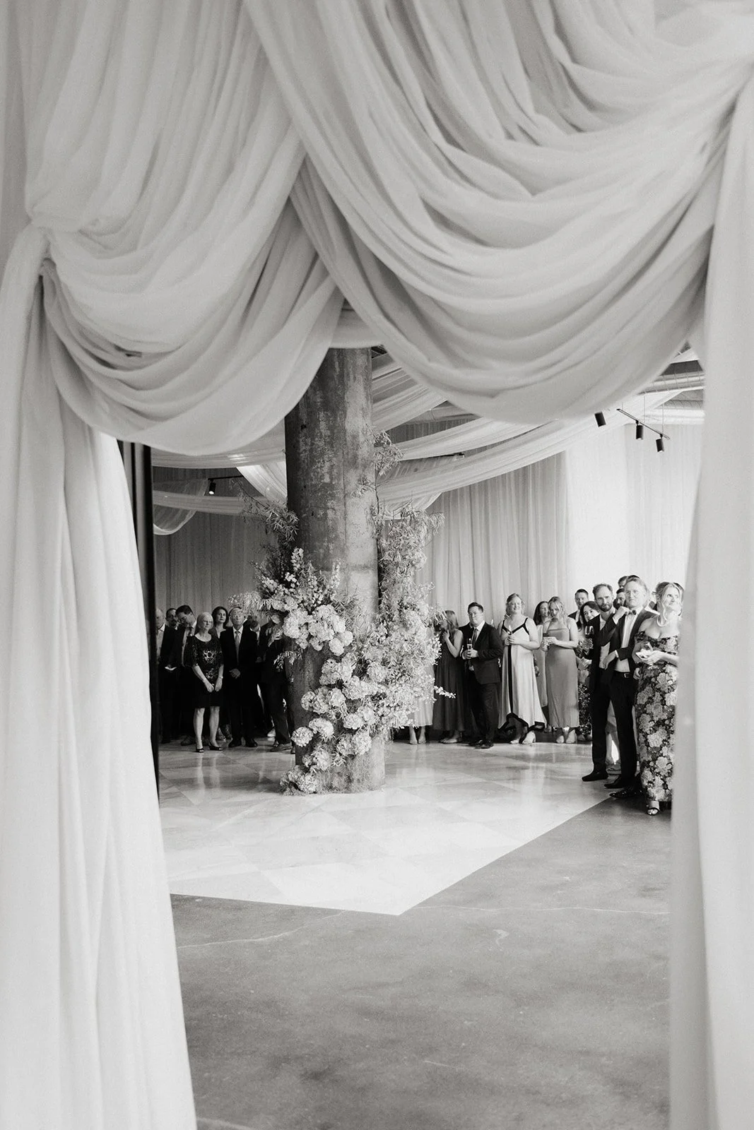 draped wedding decor