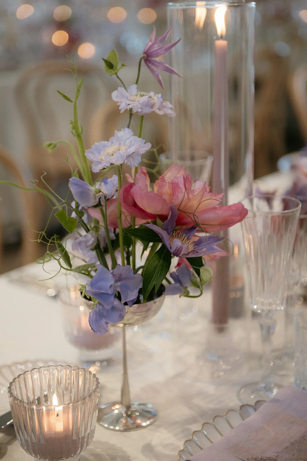 pink and purple wedding