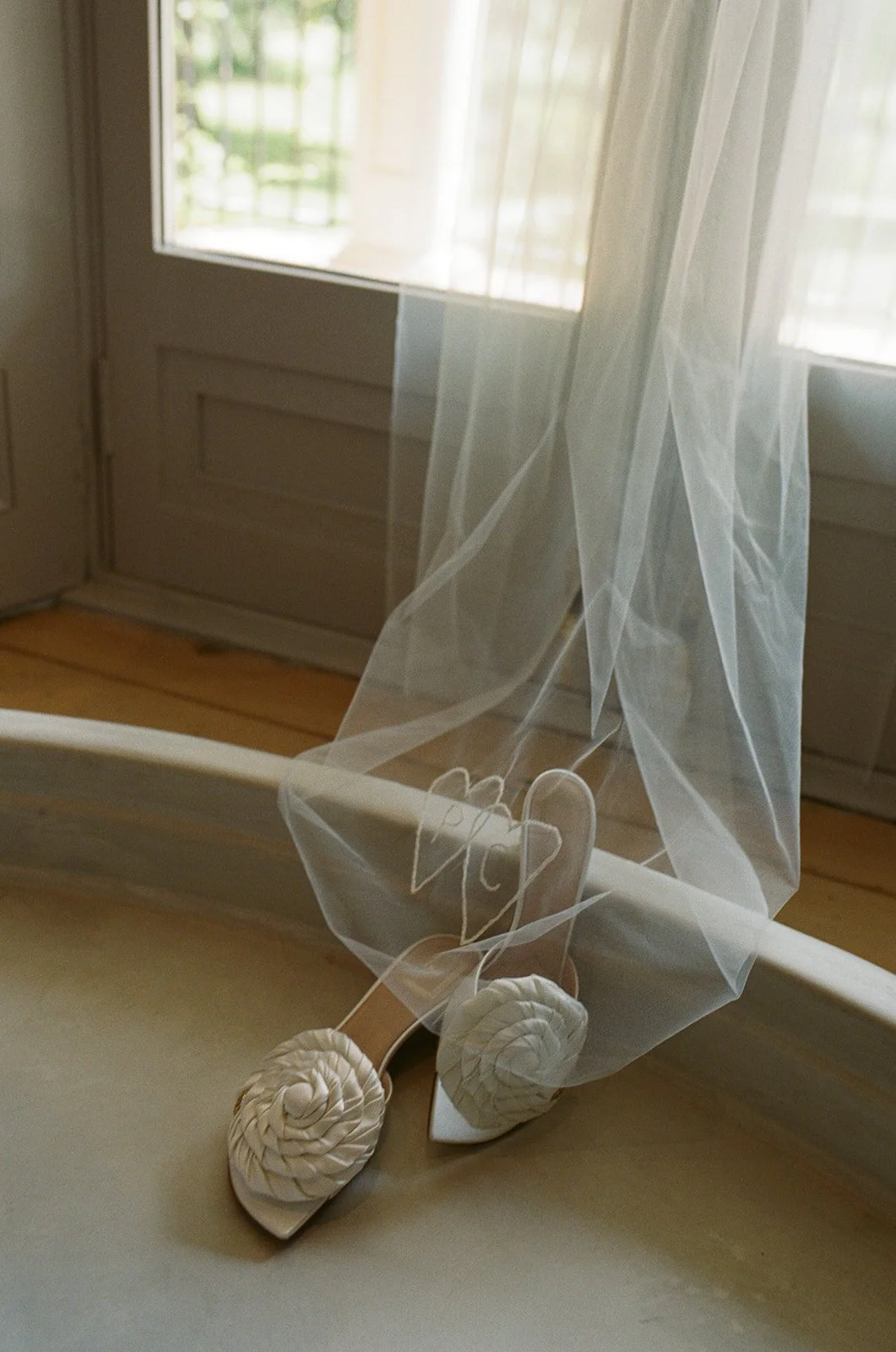 wedding veil monogram