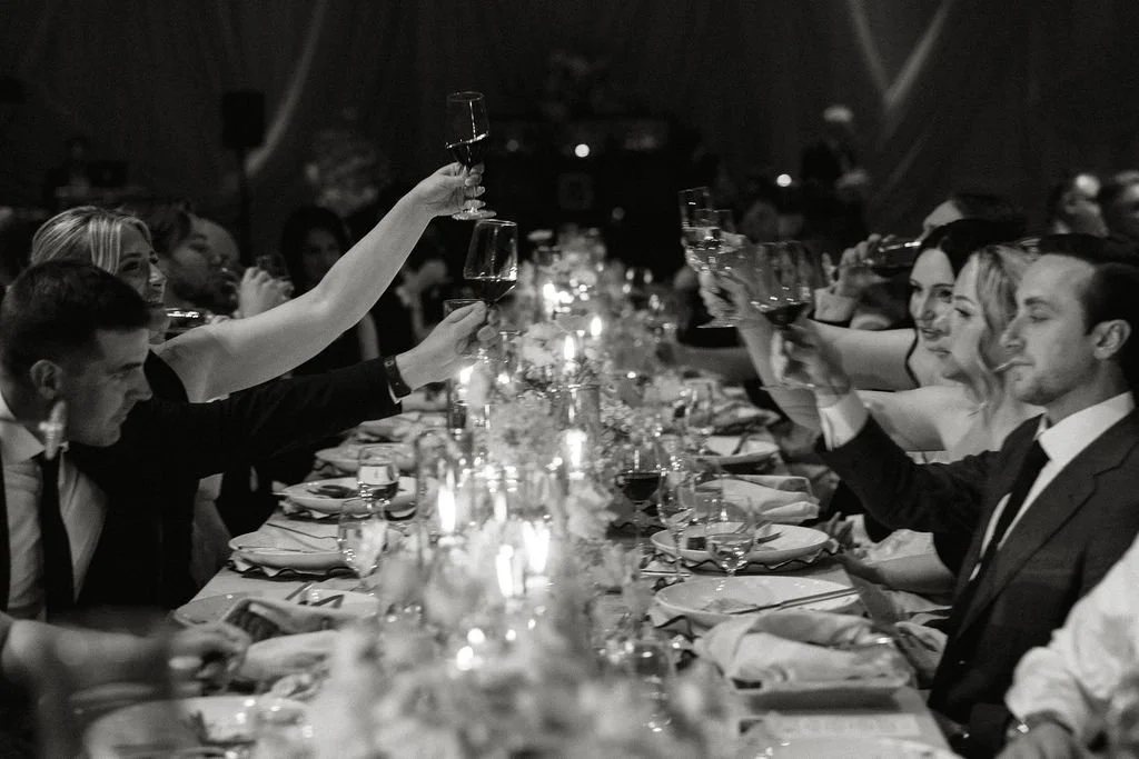 black and white wedding photo
