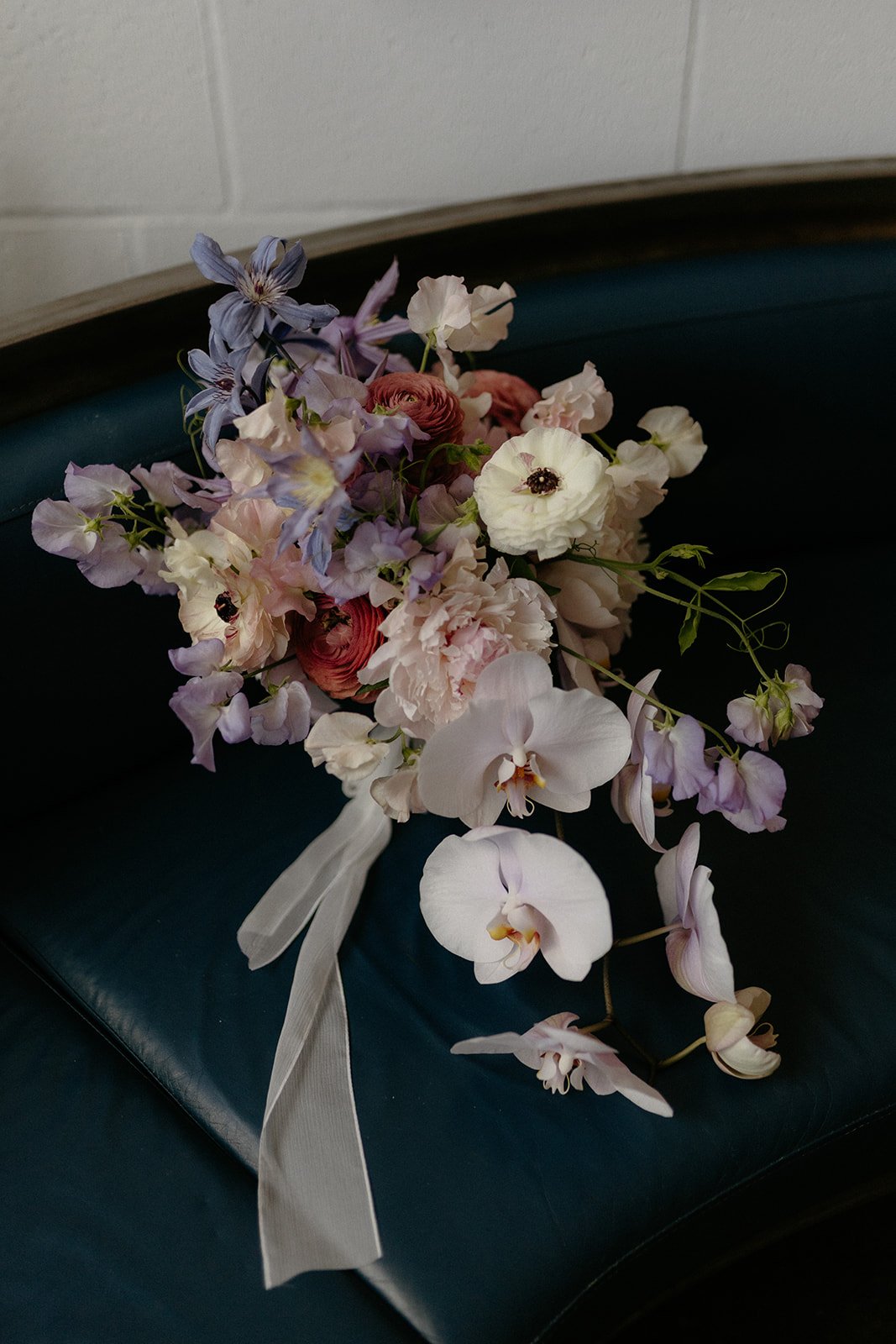 blue and purple bouquet 