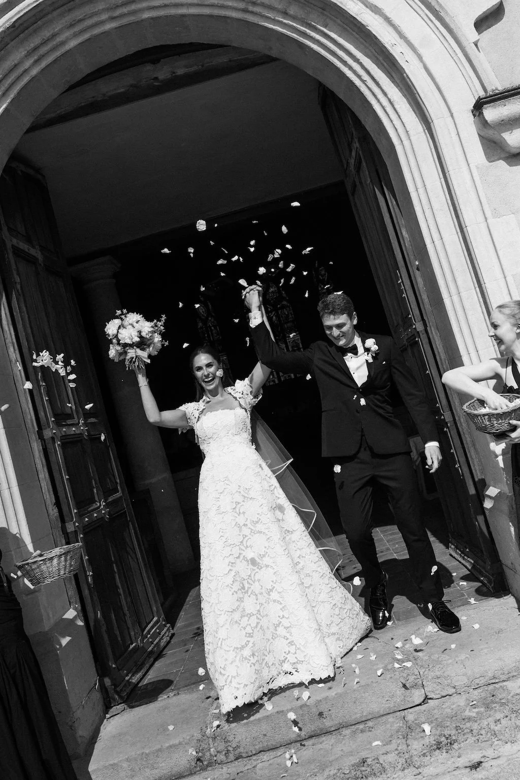 petal toss ceremony