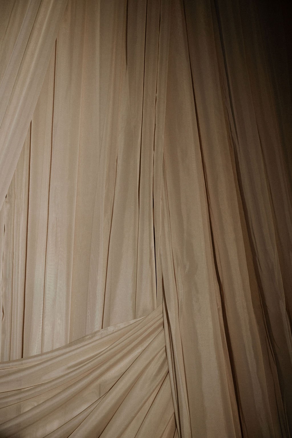 nude wedding drape