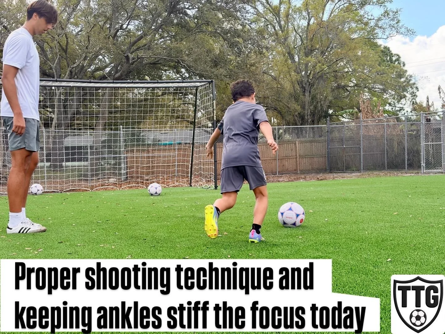 Youth shooting drills tampa training ground club neutral positive soccer