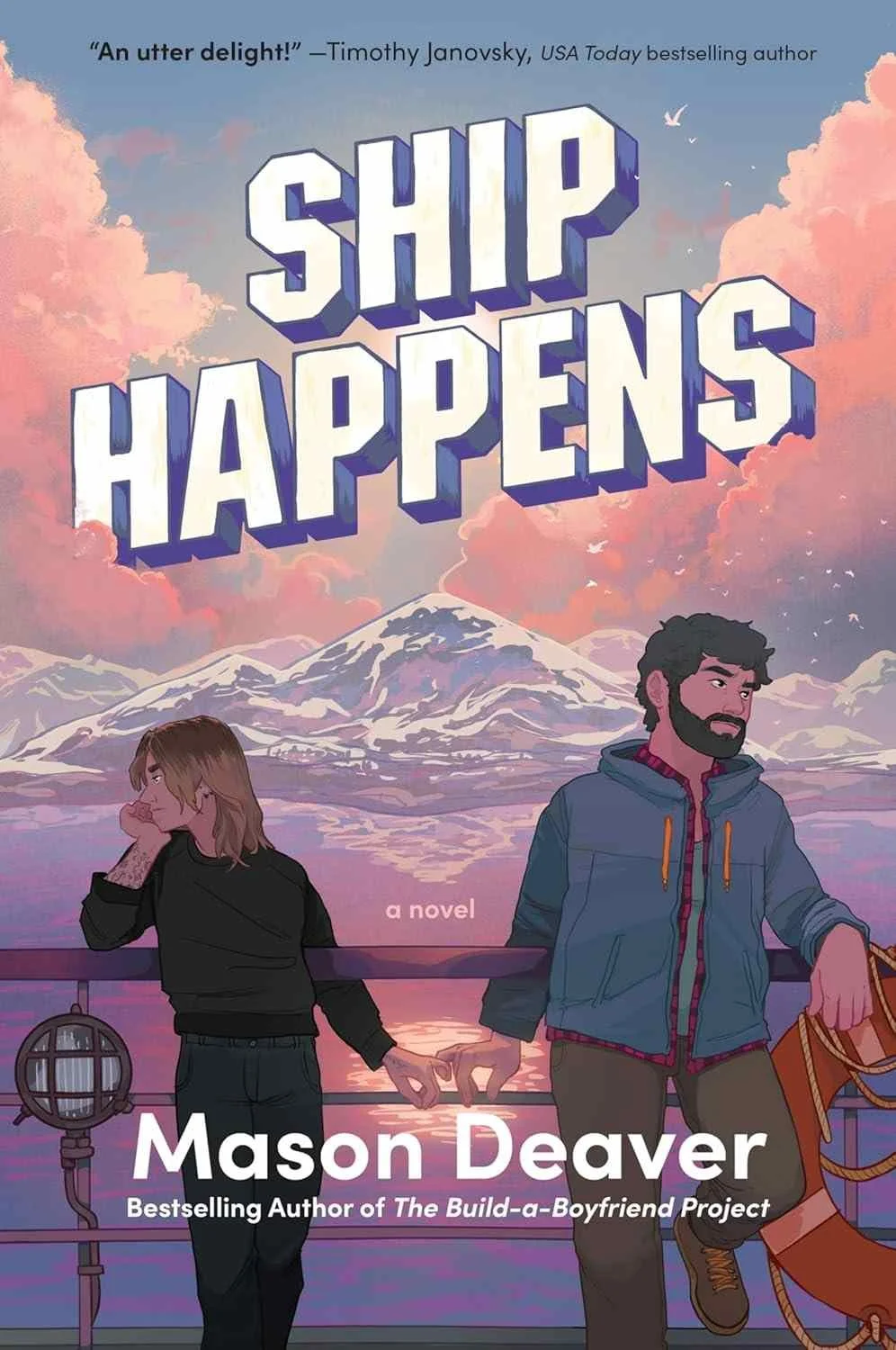 Cover graphic for the new LGBTQ+ romance Ship Happens