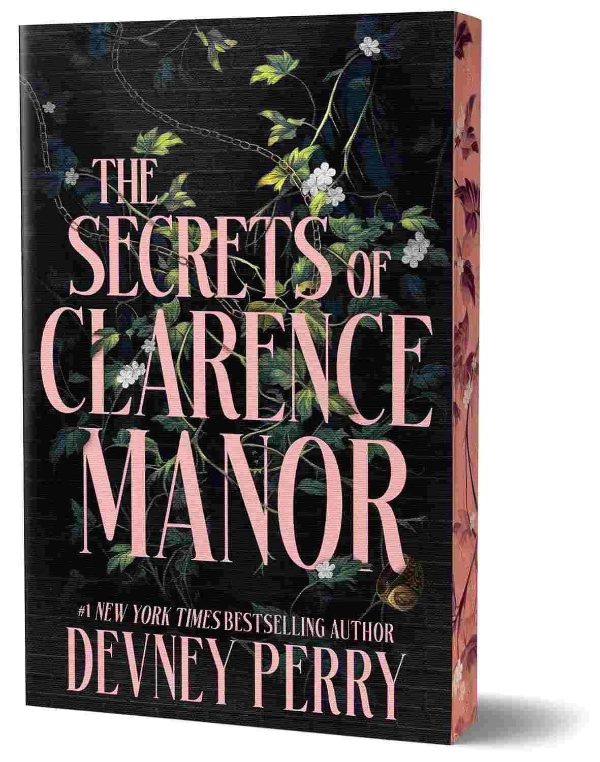 Cover graphic for the November 2026 romance release The Secrets of Clarence Manor by Devney Perry