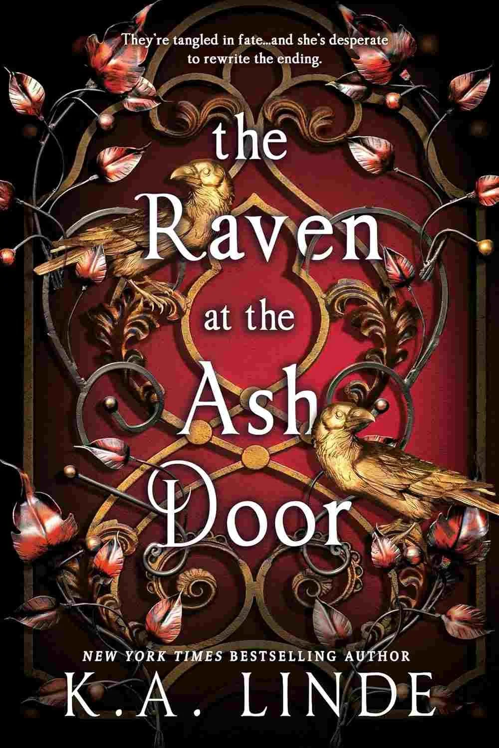 Cover graphic for the fantasy romance The Raven at the Ash Door by K.A. Linde