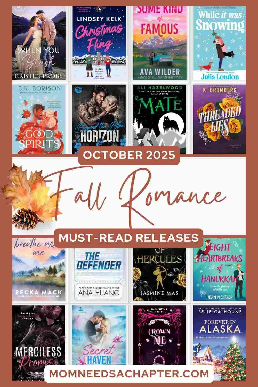 Graphic for the October Fall Romance Releases Blog post