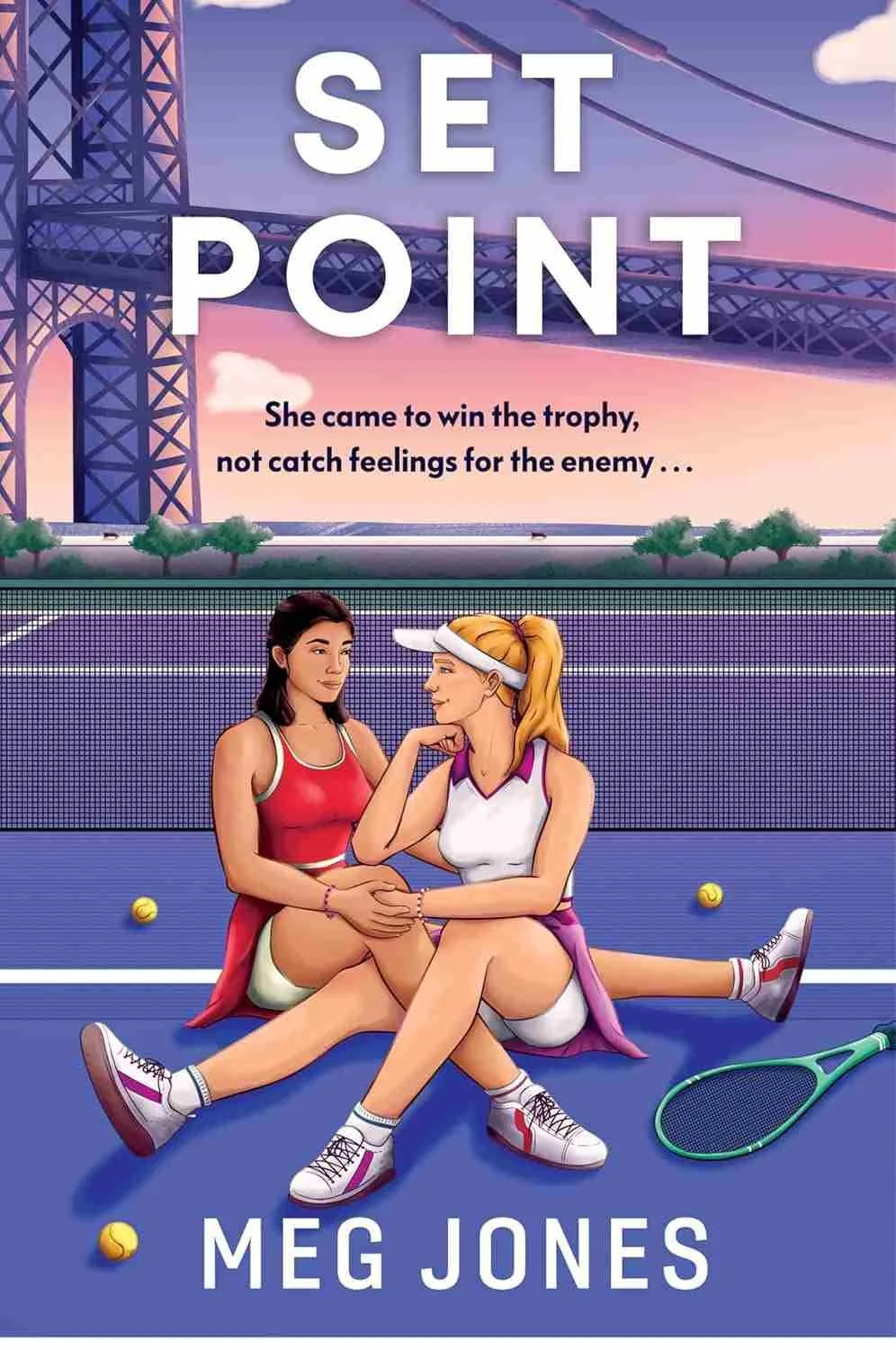 Cover graphic for the book Set Point by Meg Jones a sapphic romance
