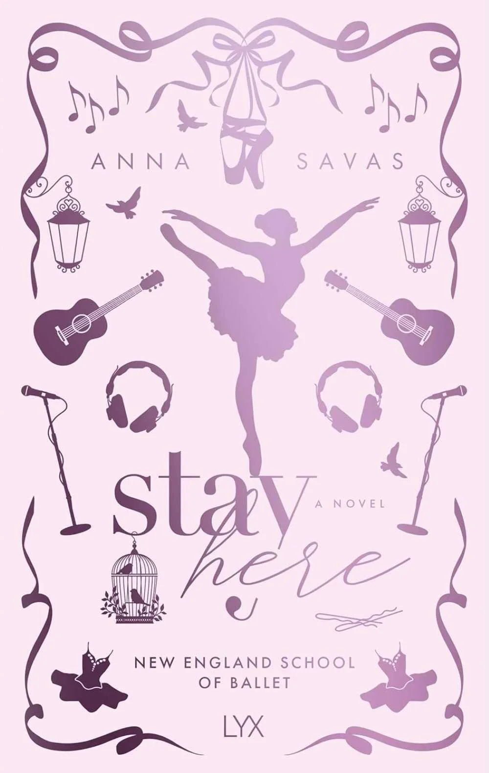 Cover graphic for the YA romance Stay Here by Anna Savas