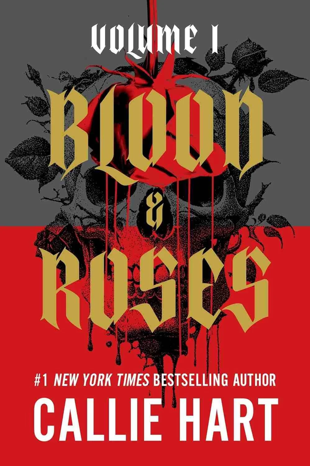 Cover graphic for the dark romance Blood and Roses by Callie Hart