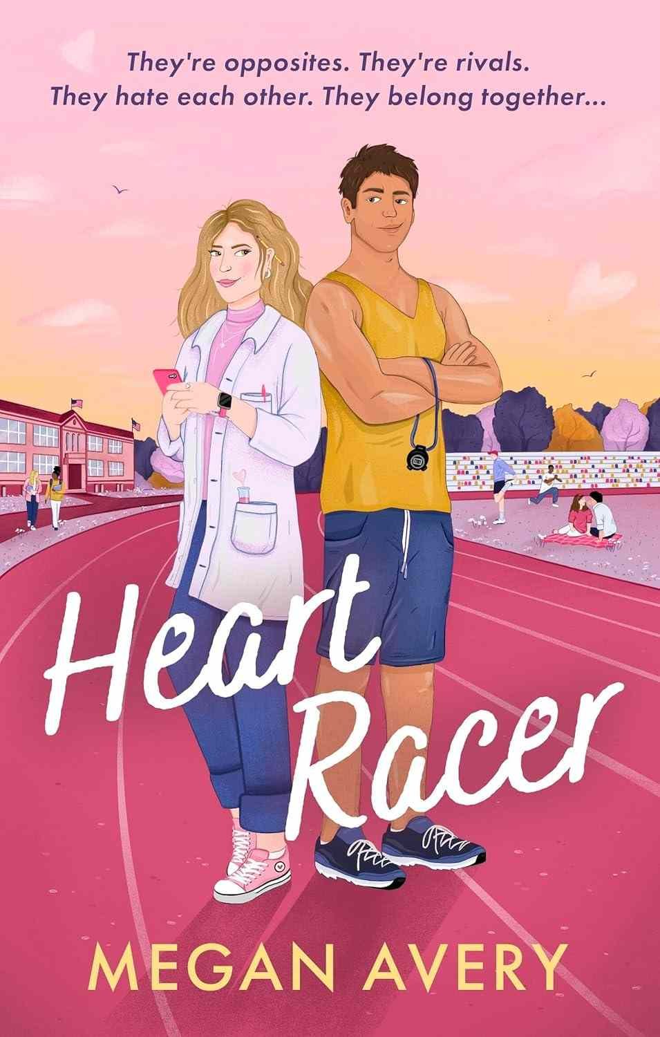 Cover graphic of the romance Heart Racer by Megan Avery