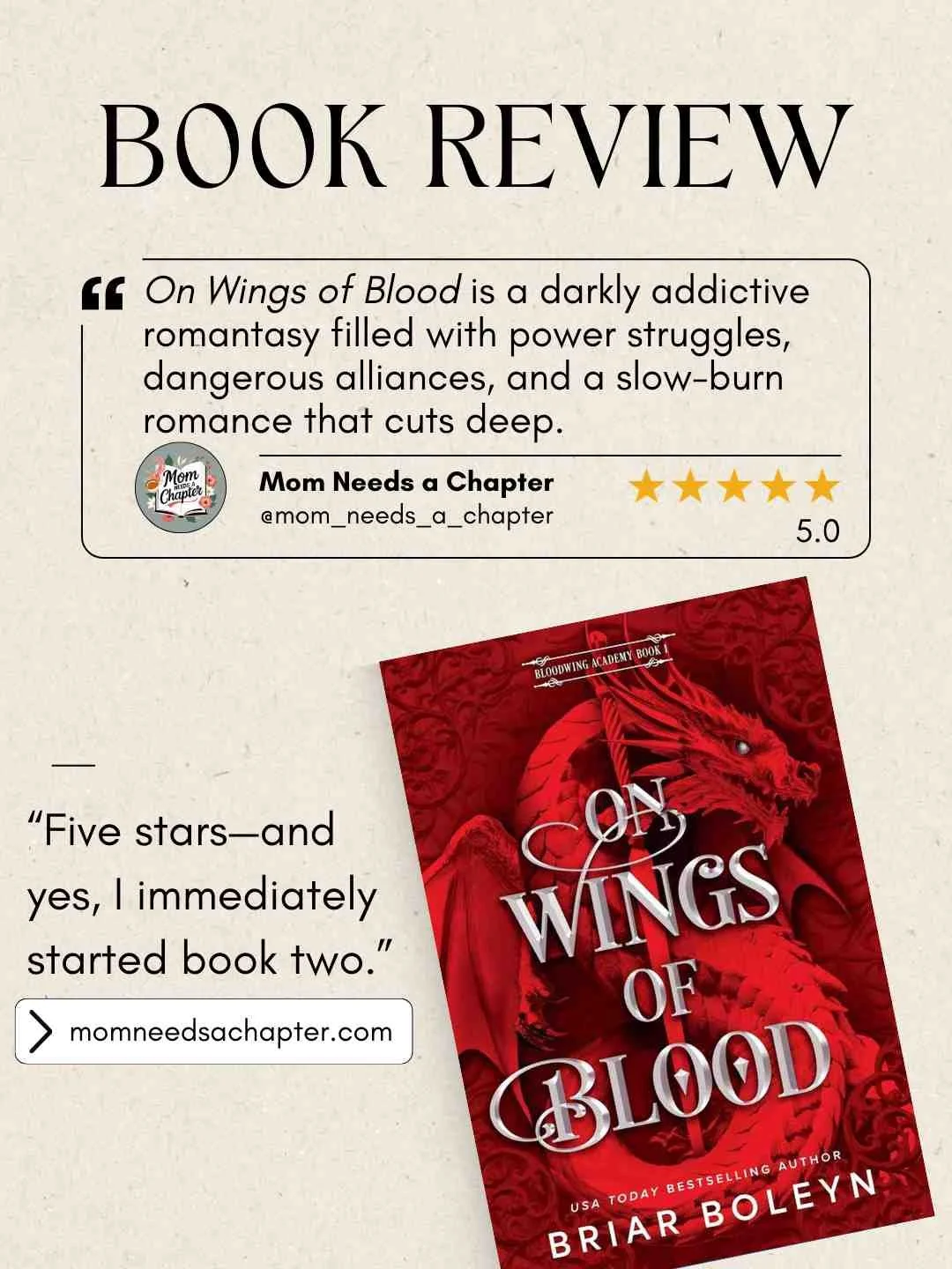 On Wings of Blood by Briar Boleyn — A Darkly Addictive Romantasy Review