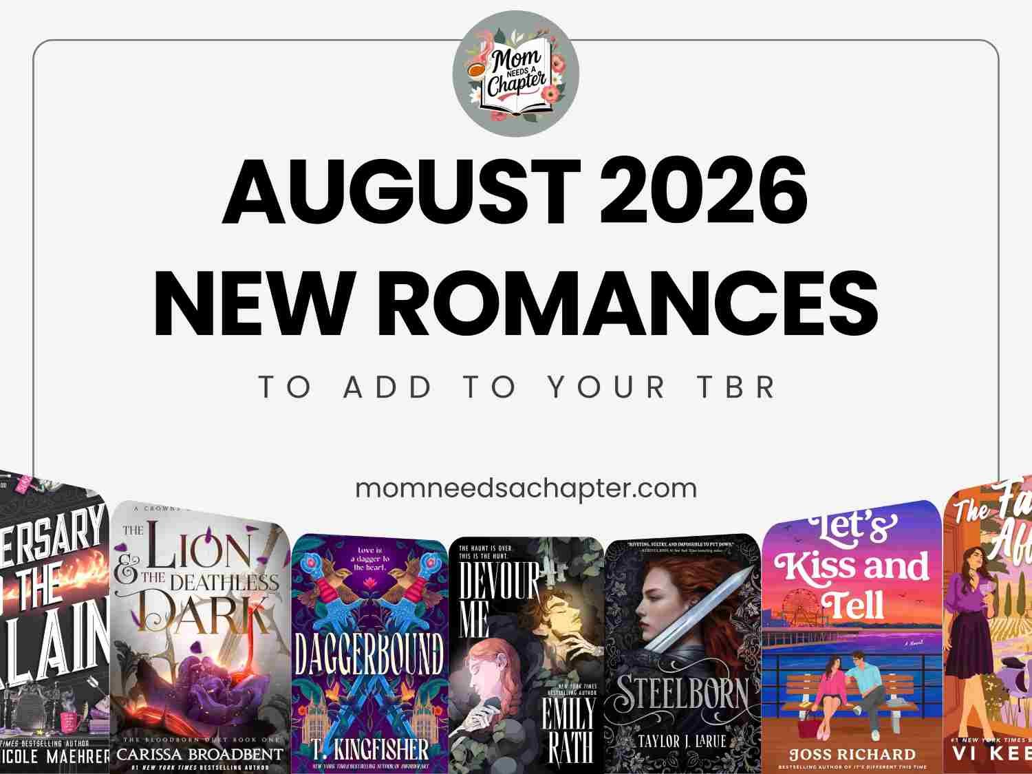 27 New Romance Books Hitting Shelves in August 2026