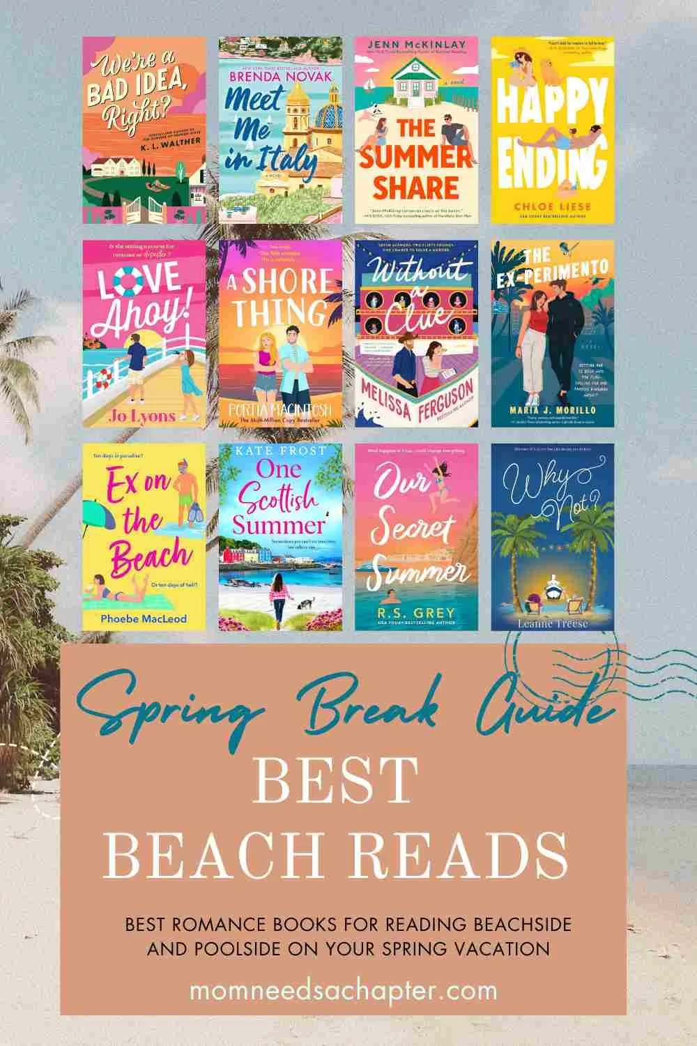Collage of 2026 summer beach reads from momneedsachapter.com